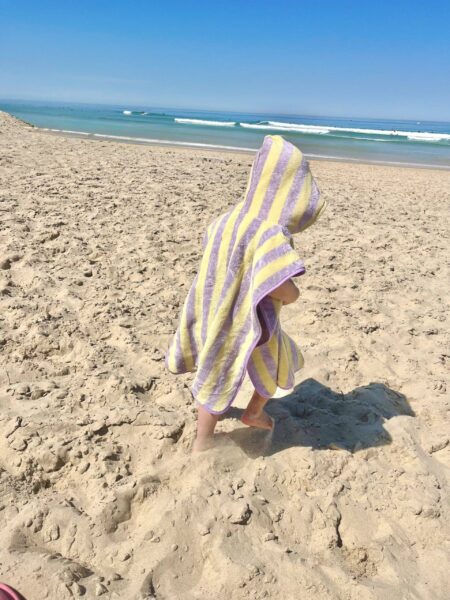 Poncho éponge lilas citron – Image 3
