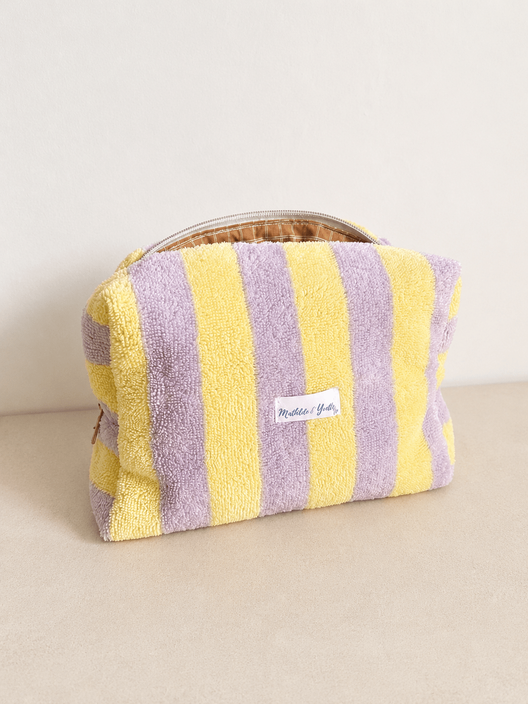 Trousse imperméable lilas citron (3 tailles)