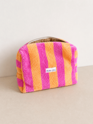 Trousse imperméable rose melon